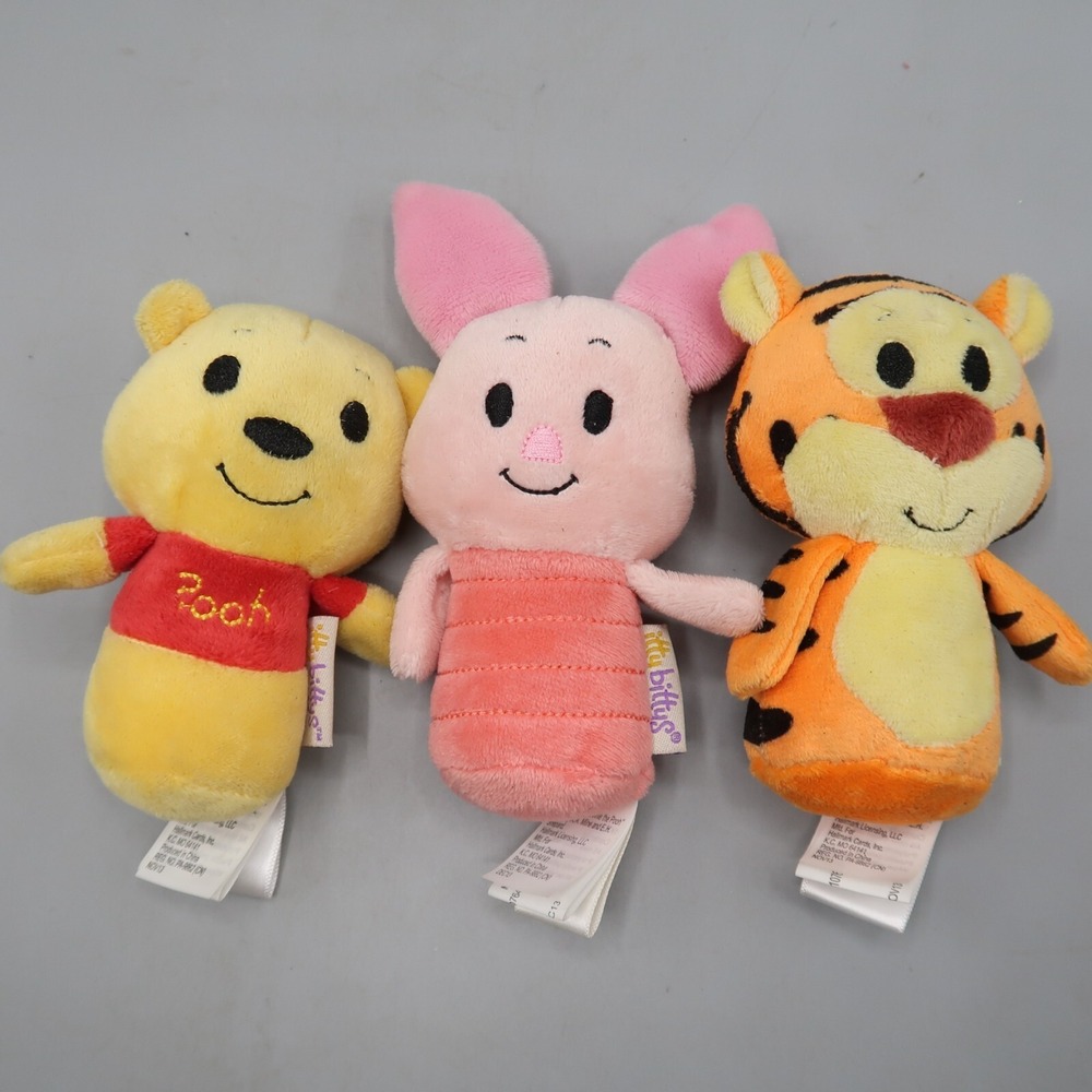 Hallmark Itty Bittys Disney Winnie the Pooh Friends Tiger Piglet Mini Plush lot